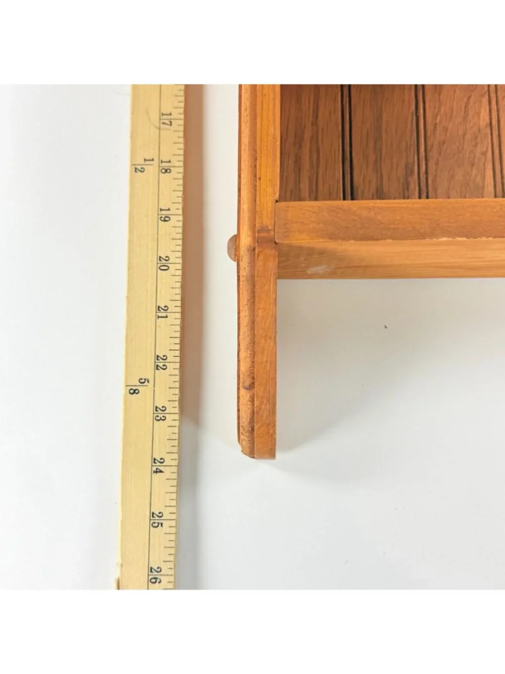 Wooden Wall Mounted Shelf Unit Handmade Rustic Display 4 Tier Organizer 24x12